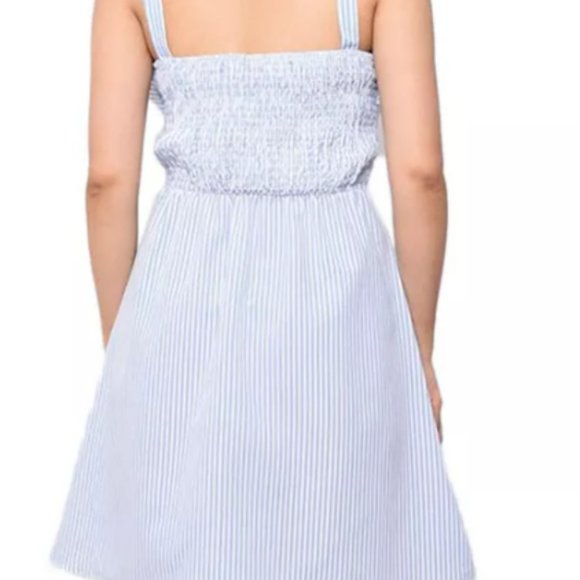 *NWT* Planet Gold, Blue & White Summer Dress, M - Picture 2 of 2